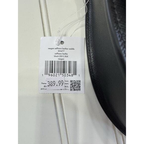 Kate Spade Reegan Saddle Bag Crossbody Black Leather Convertible Bag NWT $400 - Picture 3 of 7